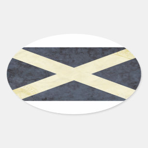 Schotse vlaggen ovale sticker