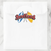 Schotse vlaggen ronde sticker (Tas)