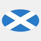 Schotse vlaggenvrijheid ovale sticker (Voorkant)