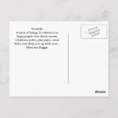 Schotse vlagkleding briefkaart (Achterkant)