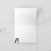 Schotse vouw kat Santa kerstkaart Kaart (Binnen)