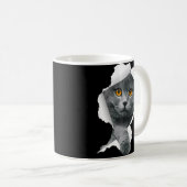 Schotse vouw katten gescheurd doek kitten koffiemok (Voorkant rechts)