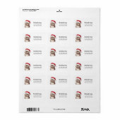 Schotse Vouw Kerstmis Kat Retouradres Labels (Full Sheet)