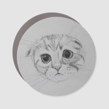 Schotse vouw kitten auto magneet