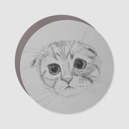Schotse vouw kitten auto magneet