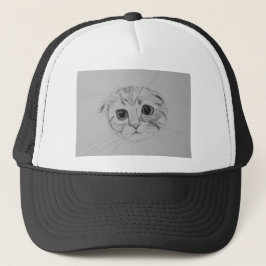 Schotse vouw kitten trucker hoed pet