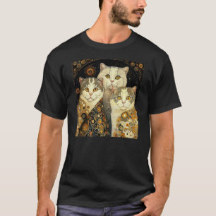 Schotse vouwkatten in meesterwerk van Gustav Klimt T-shirt