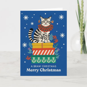 Schotse Wildekat Kerstmis Kaart