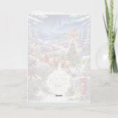 Schotse Winterdorp Kerstkaart Kaart (Achterkant)