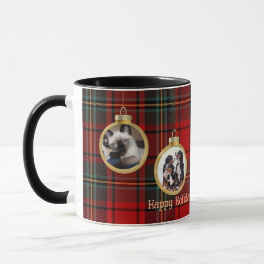 Schotten Delight Tartan FOTO Kerstmis Aangepaste G Mok (Links)