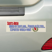 Schotten Iers: Mined in Schotland... Gesmeerd in U Bumpersticker (Op auto)