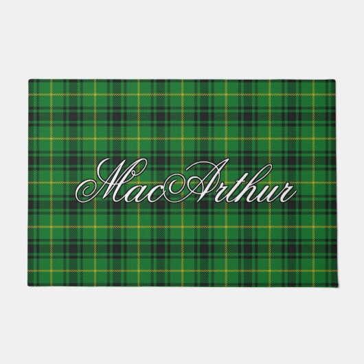 Schotten Vista Clan Arthur MacArthur Tartan Plaid Deurmat (Voorkant)