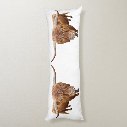 Schottisches Hochlandrind Lichaamskussen (Achterkant (Verticaal))