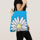 Schouder Canvas tas - Summer Daisy Blue (Dichtbij)