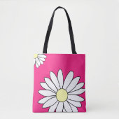 Schouder Canvas tas - Summer Daisy Pink (Voorkant)