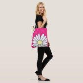 Schouder Canvas tas - Summer Daisy Pink (Op model)