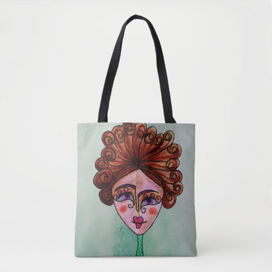 Schouder Canvas tas (Whimsical Woman - 01) (Voorkant)