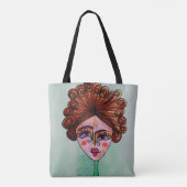 Schouder Canvas tas (Whimsical Woman - 01) (Achterkant)