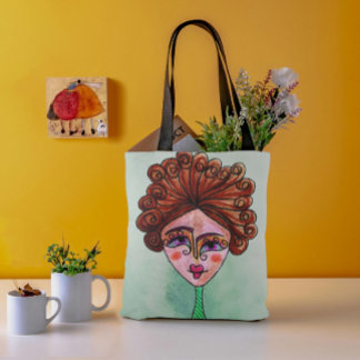 Schouder Canvas tas (Whimsical Woman - 01)