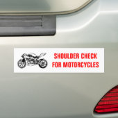 Schouder Controleer de bumpersticker voor motorfie (Op auto)