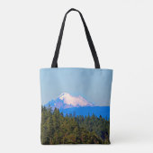 Schouder tas, blauw, bergplaats, sneeuw tote bag (Achterkant)