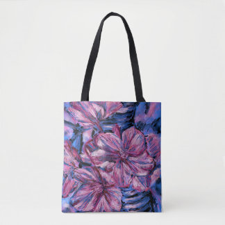 Schouder Tas, Cherry Blossom Blue Tote Bag
