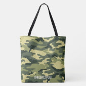Schouder Tote Tas - Groene Camouflage (Achterkant)