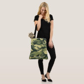 Schouder Tote Tas - Groene Camouflage (Op model)