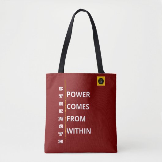 Schouder Tote Tas - Kracht Vibe (Voorkant)