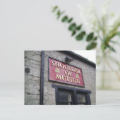 Schouder van Mutton Pub Sign Briefkaart (Staand voorkant)