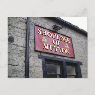 Schouder van Mutton Pub Sign Briefkaart