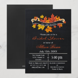 schouderblad van herfst vrijgezellenfeest kaart