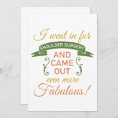 Schouderchirurgie Fabulous Recovery (groen) Kaart (Voorkant / Achterkant)