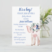 Schouderdieren Blauwe baby Kaart (Staand voorkant)