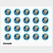 Schouderduivel speelt rollerderby ronde sticker (Vel)