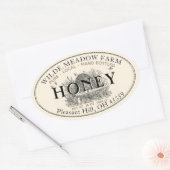  schouderhoning met de hand en de tand van de troe ovale sticker (Envelop)