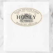  schouderhoning met de hand en de tand van de troe ovale sticker (Tas)