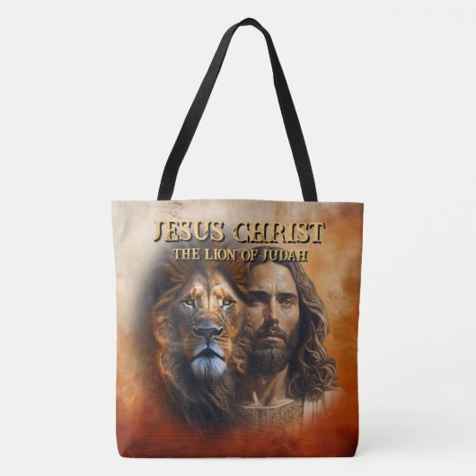 Schouderleeuw Canvas tas Jezus Christus de Leeuw v (Voorkant)