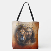 Schouderleeuw Canvas tas Jezus Christus de Leeuw v (Achterkant)