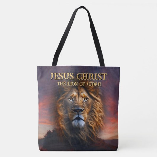 Schouderleeuw Canvas tas Jezus Christus de Leeuw v (Voorkant)
