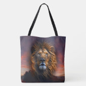 Schouderleeuw Canvas tas Jezus Christus de Leeuw v (Achterkant)