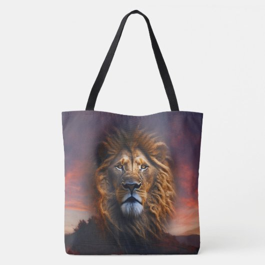 Schouderleeuw Canvas tas Jezus Christus de Leeuw v (Achterkant)