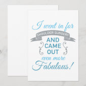 Schouderoperatie Fabulous Recovery (blauw) Kaart (Voorkant / Achterkant)