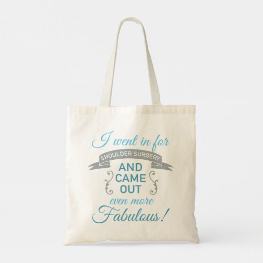 Schouderoperatie Fabulous Recovery (blauw) Tote Bag (Achterkant)