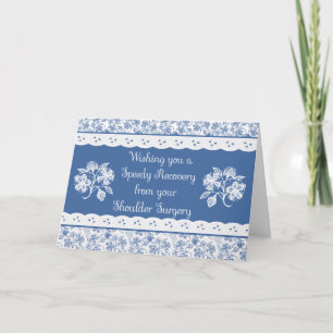 Schouderoperatie Get Well Floral Faux Lace Kaart