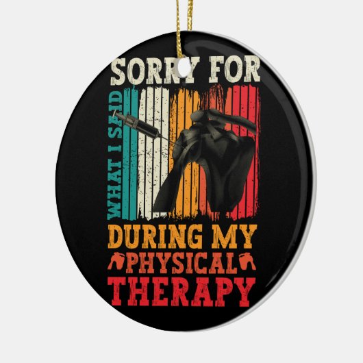Schouderoperatie Sorry wat ik zei tijdens fysieke Keramisch Ornament (Links)