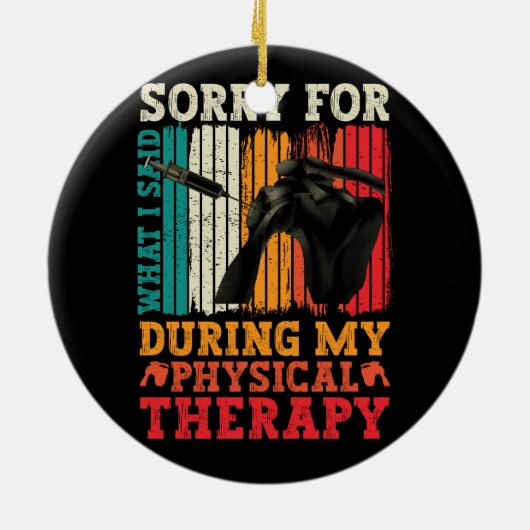 Schouderoperatie Sorry wat ik zei tijdens fysieke Keramisch Ornament (Achterkant)