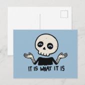 Schouderophalend Skelet Het Is Wat Het Is Briefkaart (Voorkant / Achterkant)