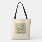 Schouderschuif dessert Cake Sturdy Tote Bag (Achterkant)