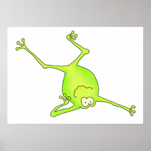 Schouderstandaard Yoga Frog Art afdrukken Poster